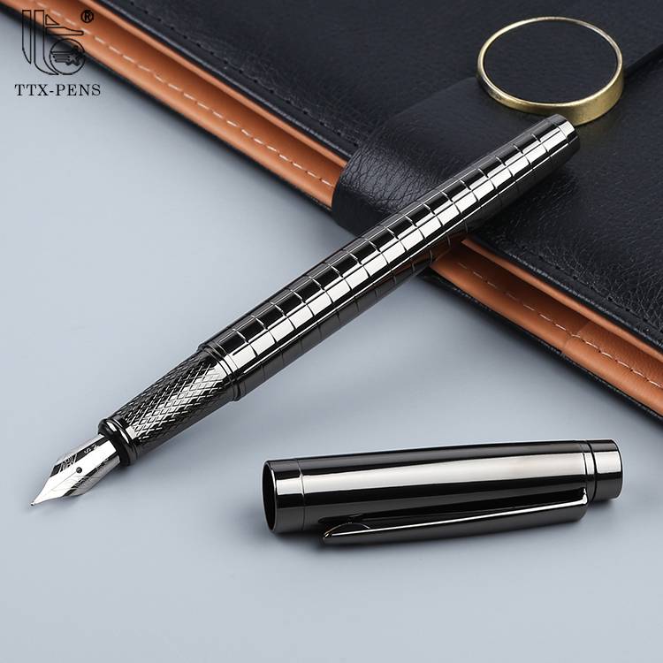 2021 Best Selling Promotional Cheap Wholesale Custom Gift Pen Gun Black Manufacturers Engraved Logo Chinese Metal Fountain Pens